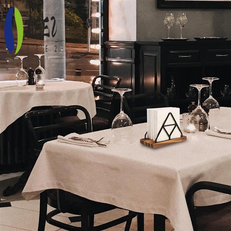 

AEE2-1 PCS Table Napkin Holder Modern Farmhouse Decor For Indoor Outdoor Home Dining Restaurant Kitchen Decor +Black Metal Wire