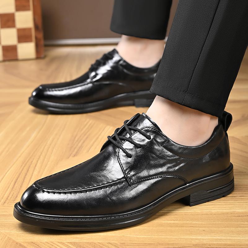 Official Website Hot Selling Men's Leather Casual Shoes Interview Commuting Business Shoes Formal Suit Men's Formal Dress Shoes