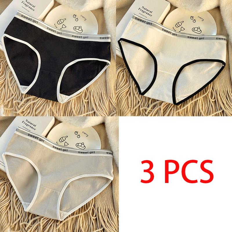 3 PCS Women's Underwear Comfortable Mid Rise Panties Cute Bear Female Underpants M-XL Seamless Women Lingerie Ladies Underpants