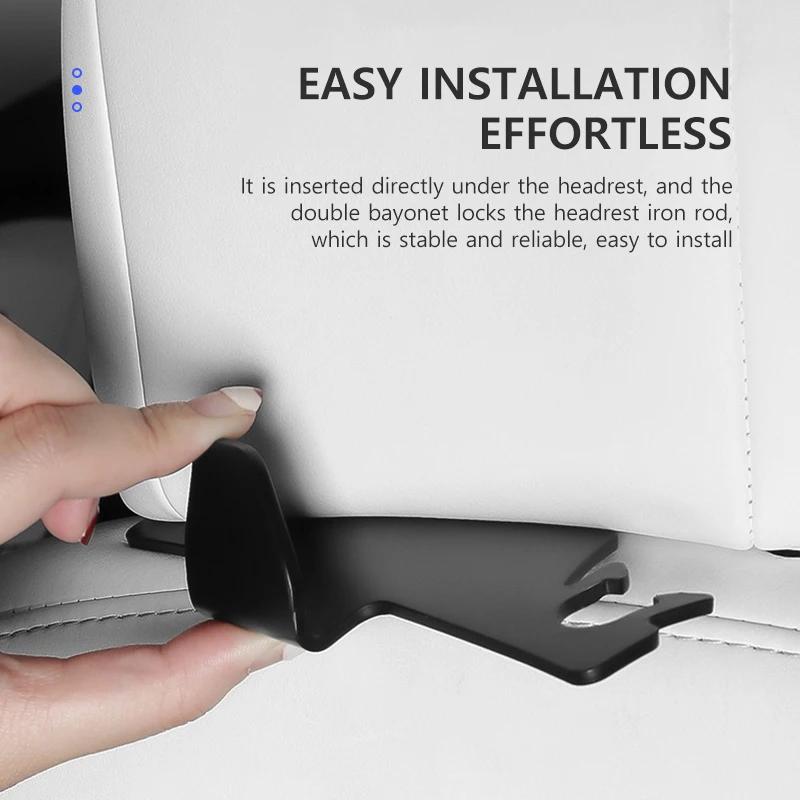 Car Rear Seat Hook for Tesla Model 3 Y ABS Headrest Hanger Car Seat Organizer Holder Interior Storage Fastener Clip Accessories