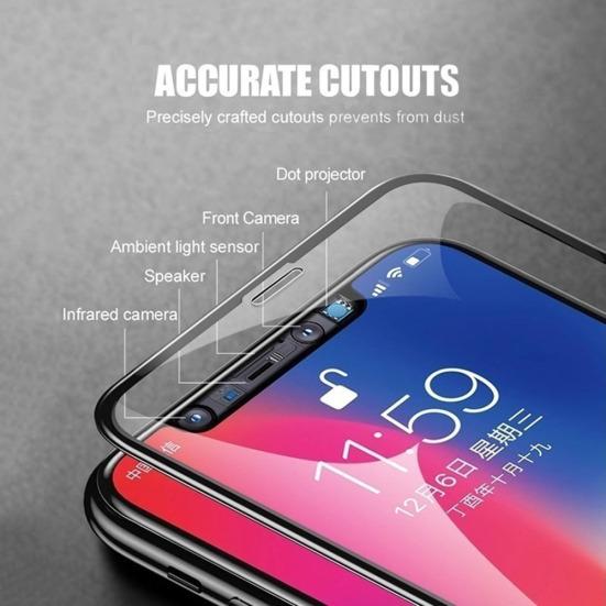 IPhone Xs/Xs Max/XR/X/6S/7 Plus/8 için Darbeye Dayanıklı 10D Temperli Cam Ekran Filmi