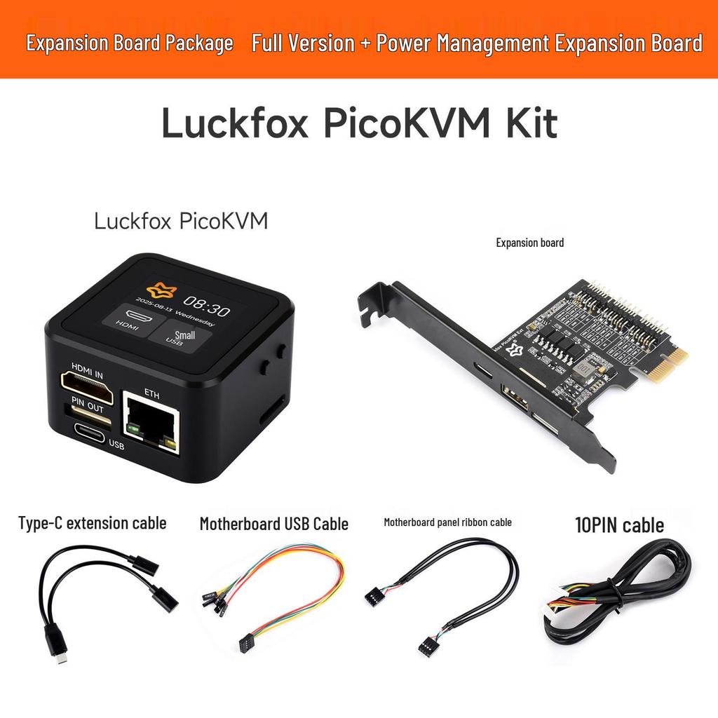 Luckfox PicoKVM 8GB Remote Desktop Tool for Wireless Industrial Computer Control