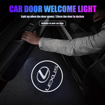1/2pcs HD Led Welcome Light Car Door Emblem Styling Projector Lamps For CT200H ES350 GX460 470 IS250 LS460 NX300 RX300 350