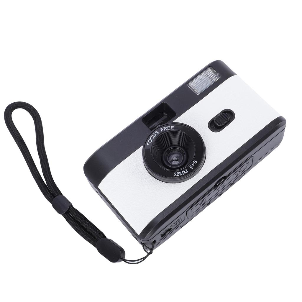 35mm Film Camera 28mm F/8 Reusable Retro Film Camera with Flash 27 Color Films for Students Adults Birthday Gifts
