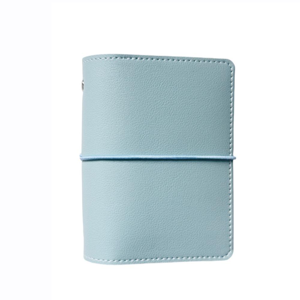 5-Ring Binder Mini Loose-leaf Notebook Faux Leather Zipper Binder Notebook  Photo Collection