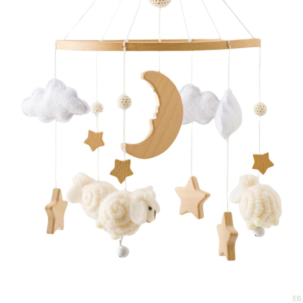 Crib Mobile Felt Hanging Decoration Early Development Nursery Decor Newborn Rattles Bed Bell Toy for