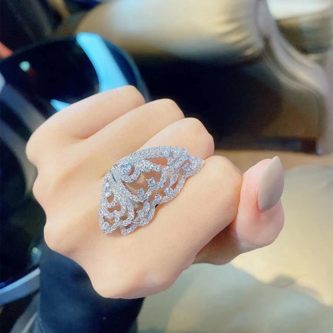 

Butterfly half wing design ring femininity, trendy temperament versatile niche design index finger ring jewelry no. 6