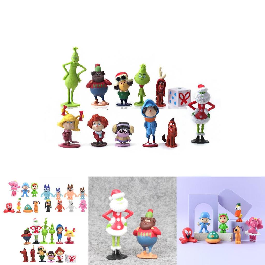 Collectible Cute Puppy Figurines Set For Cake Decoration Or Office Display In 12 Unique Designs