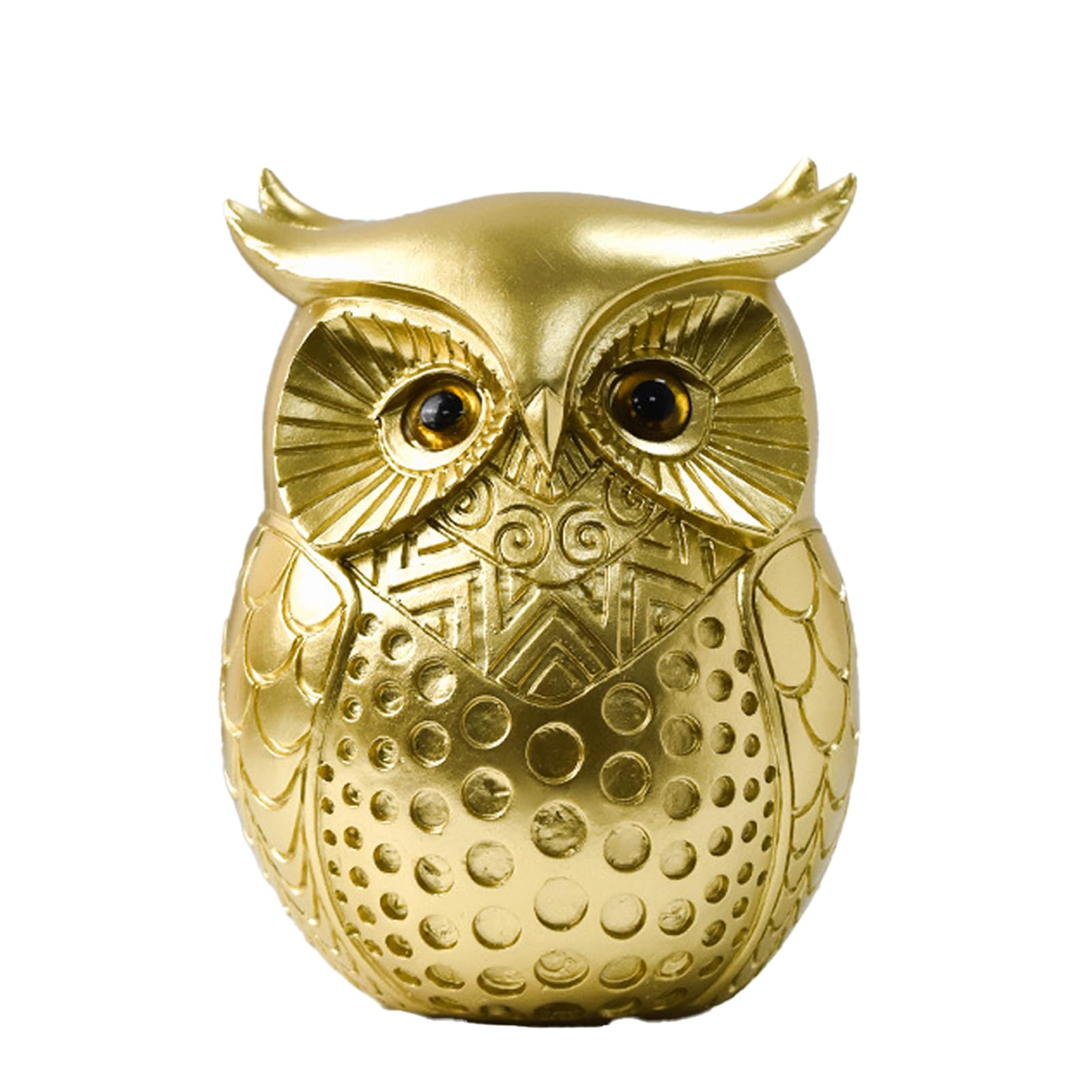 

Hyack Owl Figurine, Good Luck, Feng Shui, Lucky Charm, Gold, Gift, Amulet, Decoration (Gold) [Parallel Import]