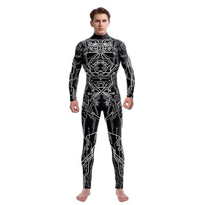 Das Ultra-Technologie-Muster 3D-Druck Sexy Bodysuits Damen/Herren Langarm Cosplay 2024 Neuer Overall
