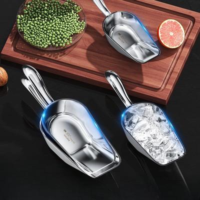 304 Stainless Steel Ice Shovel Simplicity Household Thickened Multi-purpose Rice Spoon Tea Food Flour Shovel Popcorn Flat Spoon
