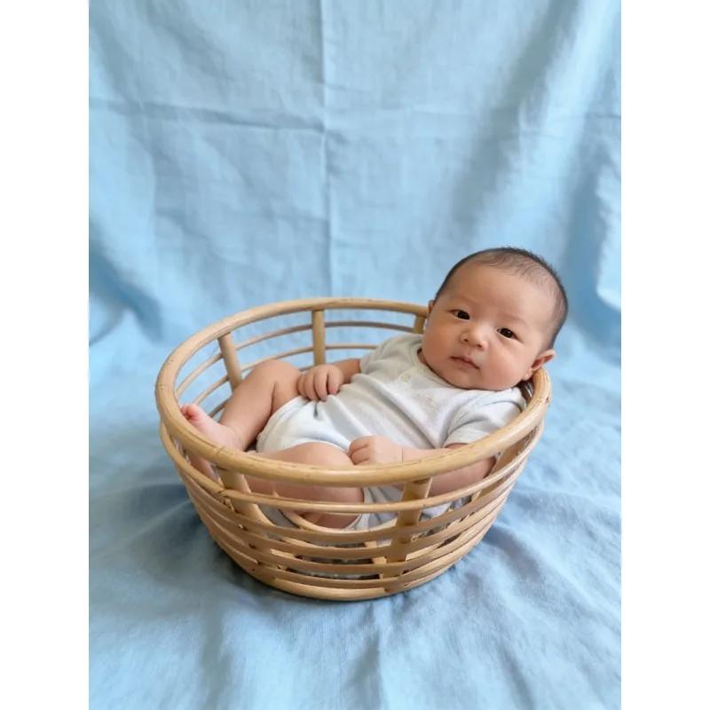 Retro Rattan Posing Bett & Korb Stuhl 1 Stück Baby Kleinkind Junge Mädchen Foto Shooting Requisiten Studio Hintergrund Fotografie Zubehör