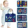 Montessori Early Childhood Educational Felt Learning Board: Teaches Dressing and Shoelace Tying.