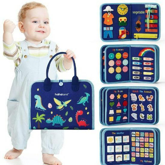 Montessori Early Childhood Educational Felt Learning Board: Teaches Dressing and Shoelace Tying.