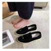 Suede Flat Bottomed Oversized Low Top Single Shoe for Women, with A Soft Sole and Lightweight Solid Color Sole, Suitable for Wearing On The Sole