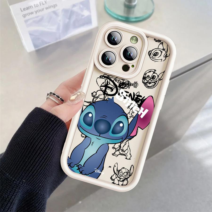 Cartoon Stitch Cool Phone Case for Apple iPhone 15 16 Pro Max 13 14 Plus 12 11 Pro Plus Matte