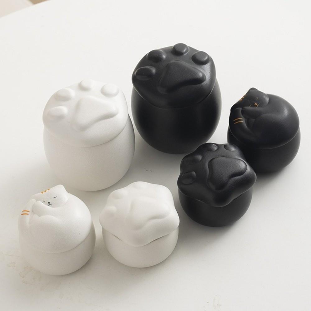Keramická těsnící nádoba odolná proti vlhkosti Kočičí styl Káva Uzavřené nádoby Nádoba na bonbóny Domácí skladování