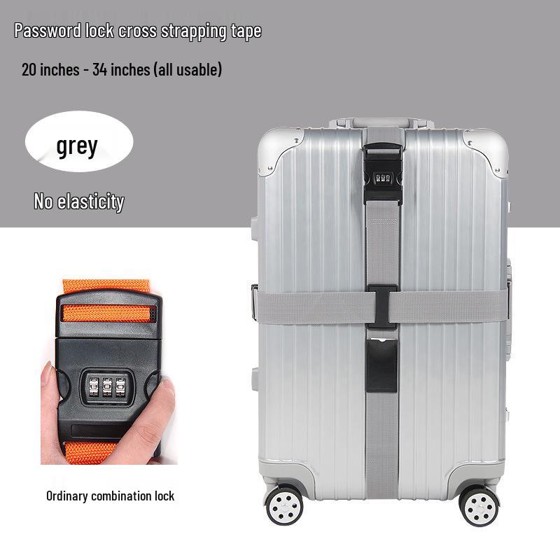 Explosion-Proof Customs Lock Luggage Straps: Reinforced Cross-Packing Straps for Tightening Checked Baggage.