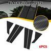Carbon Fiber Car Door Vinyl Pillar Post Stickers Trim Fits Honda Civic 2016-
