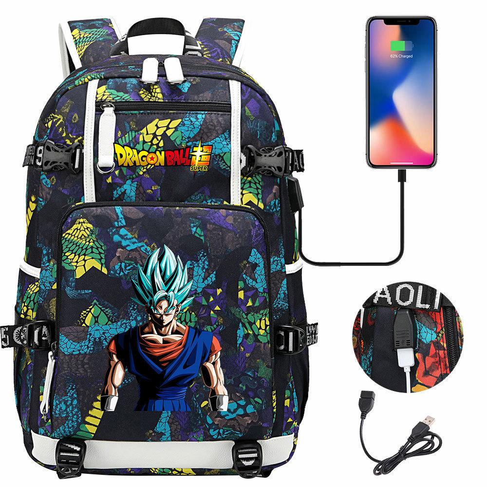 Riman Dragon Ball Wukong USB Teen Student School Bag Men's and Women's Leisure Large Capacity Travel Backpack
