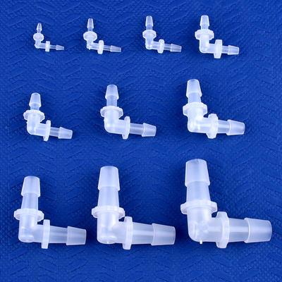 10Pcs/Παρτίδα 1,6~11,1mm PP Ebow Connectors Aquarium Tank Aerator Pump 90 Degree Ebow Joint Medical Garden Irigation Barb Hone Joints
