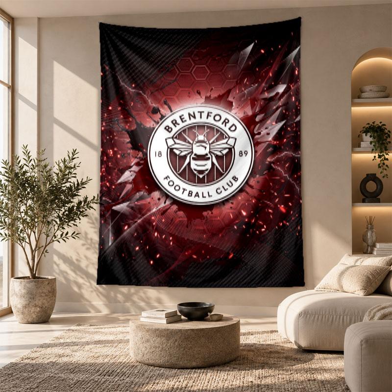 Decorative Tapestry,Brentford Football Printed Wall Art, Lightweight Wall Hanging For Bedroom Background