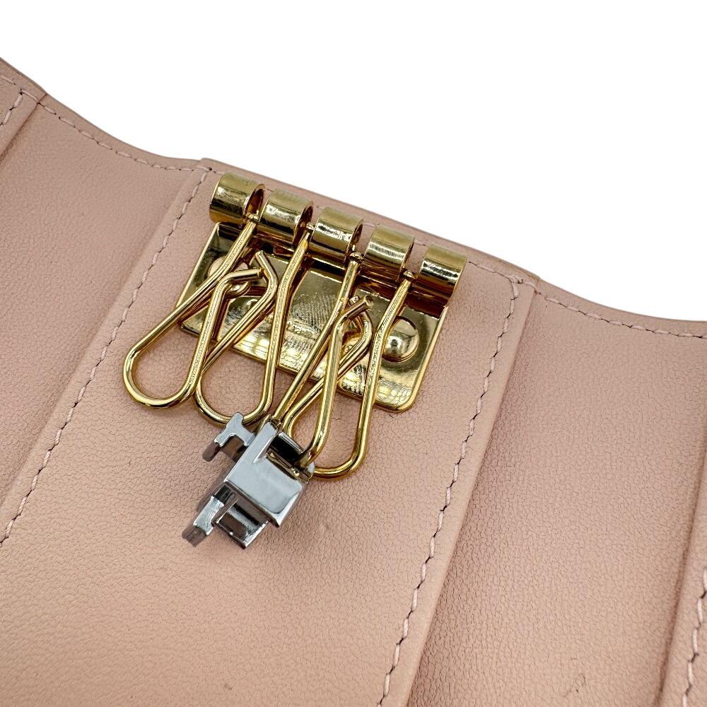 Dior leather Lady Key holder  pink leather Women Used
