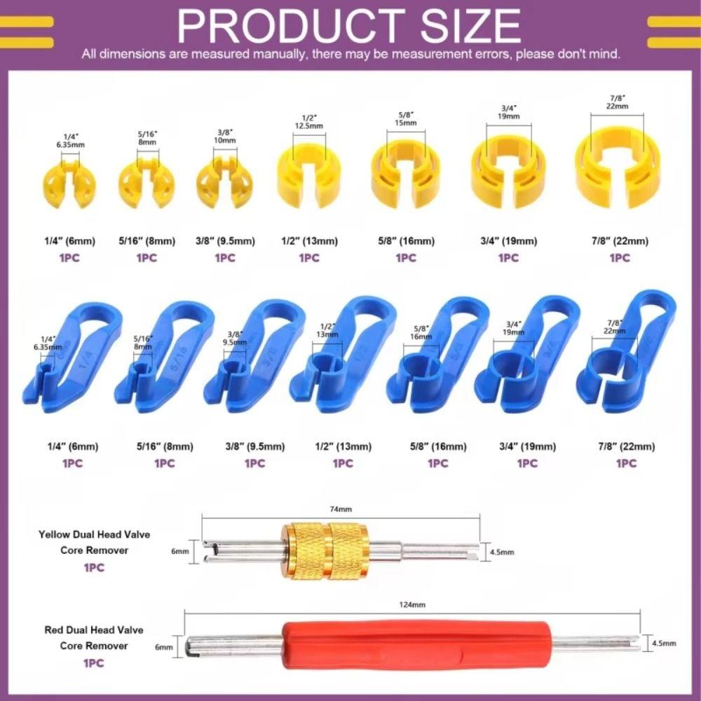 16pcs Corrosion-resistant Car Air Conditioning Disassembler AC Line Removal Tools  Vehicle