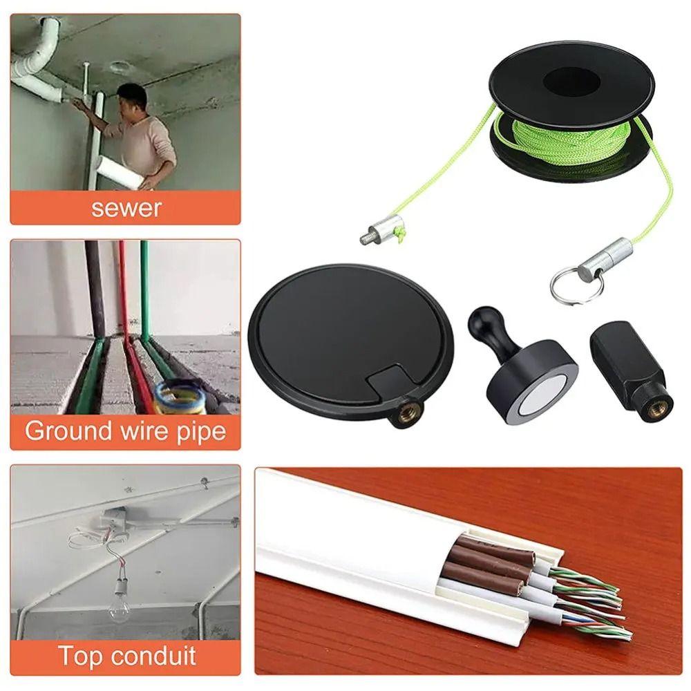 Durable Wire Pulling Tool Magnetic Electrician Tool Hand Tool Nylon Pipe Conduit  Wall Fishing
