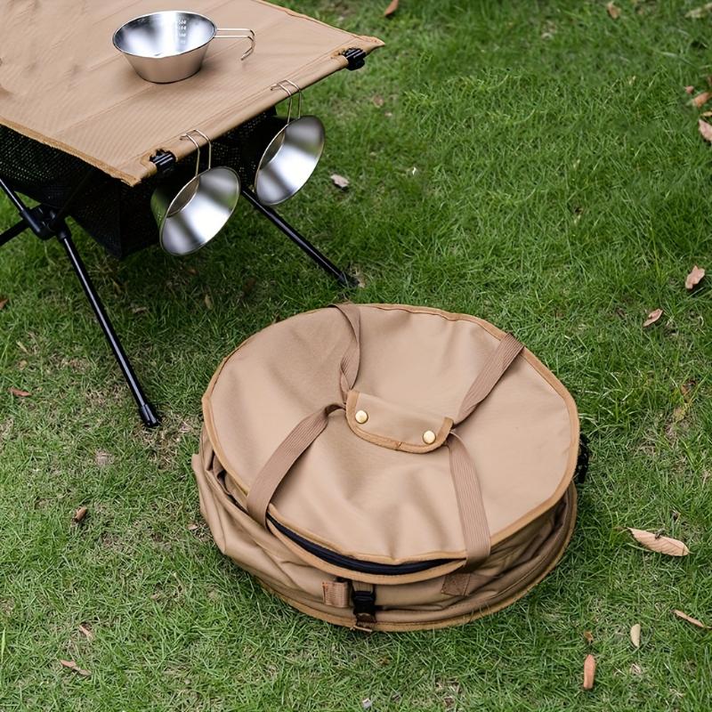 62L Collapsible Camping Storage Bucket Heavy Dut Outdoor Gear Organizer Bag Portable Camping Trash Bin for Picnic RV Fishing