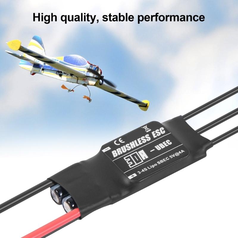 Brushless  with UBEC Drones Speed Controller Offering Electronic Speed Control Upgrades for  Helicopter Aircraft