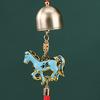 Chinese New Year Horse Pendant 2026 Feng Shui Zodiac Animal Charm Hanging Tassel Ornament With Bell For Home Window Car Decor