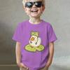 Duck In Frog Hat Cartoon Tshirts for Girl Boy Cute Duck Graphic Casual Tops Kawaii Animal Tee Cute Duck Design Toddler Wear