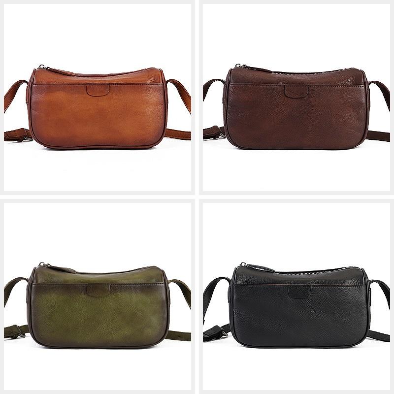 New Genuine Leather Women's Single-shoulder Underarm Bag Retro Cowhide Pillow Bag Versatile and Popular Women Handbag