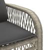 4 Piece Garden Sofa Set with Cushions Light Grey Poly Rattan