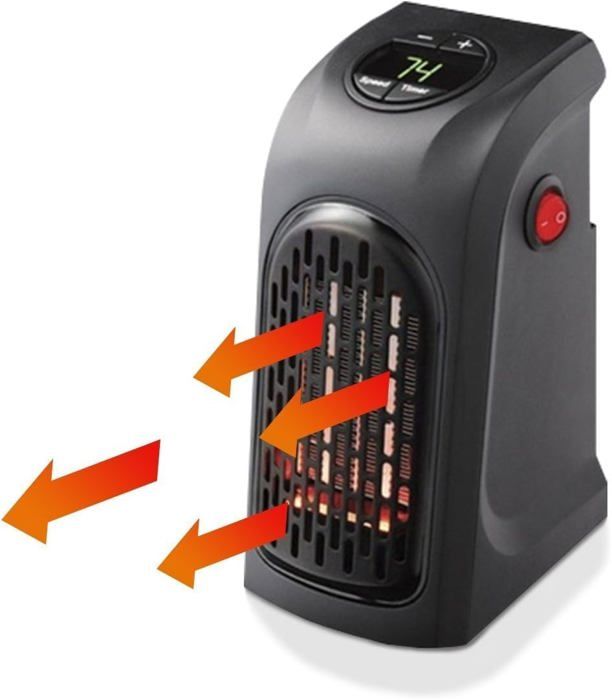 Radiateur Électrique Mobile - CELLUSTOP - 400 W - Compact - Minuterie Programmable - LCD