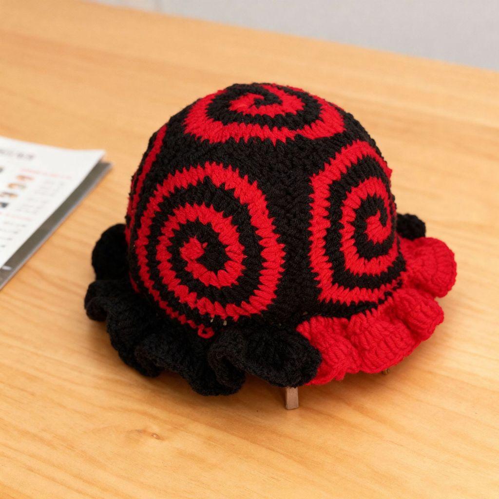 Knitted Hat With Lotus Blossom Embroidery For Autumn Winter Girls And Women