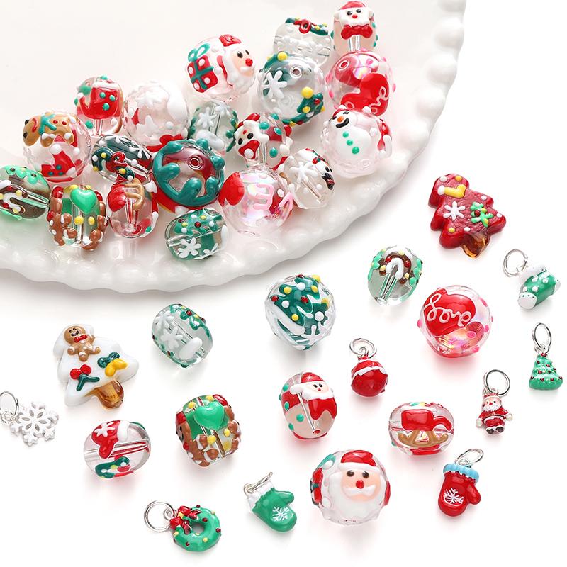 1pc/bag Christmas Series Alloy Pendant DIY Bracelet Necklace Earrings Jewelry Accessories