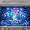 2D flat surface 1-piece rainbow birthday celebration background suitable for room decoration