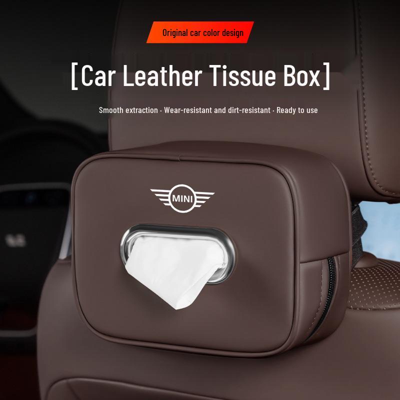 

BMW MINI Cooper Seat Sunshade Hanging Tissue Box No Label - Ideal Orange Tissue Pack *1