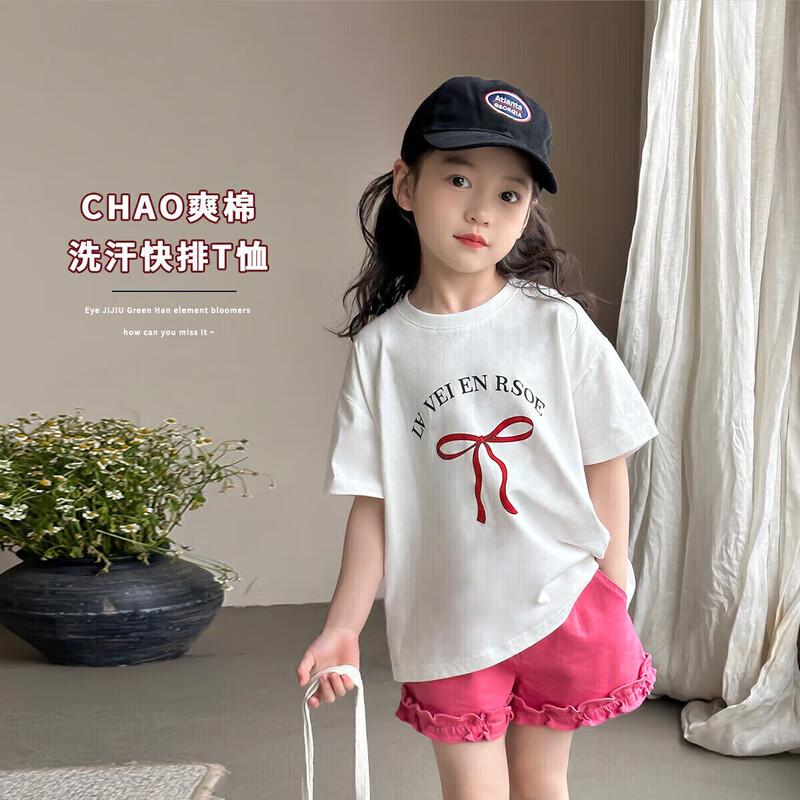Tutuxiaoxiang Girls  100% Cotton Short Sleeve Print T-Shirt 110