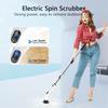 TUYU Electric Spin Scrubber, Full-Body IPX7 Waterproof Bathroom Scrubber with Power LCD Display, Adjustable Extension Handle, Cordless Shower Cleaner