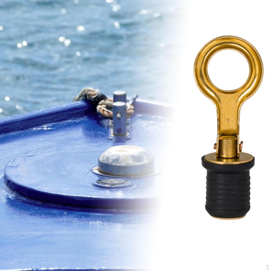 Brass Handle Drain Plug Boat Easy To Use, Accessories, Replaces Rubber with
