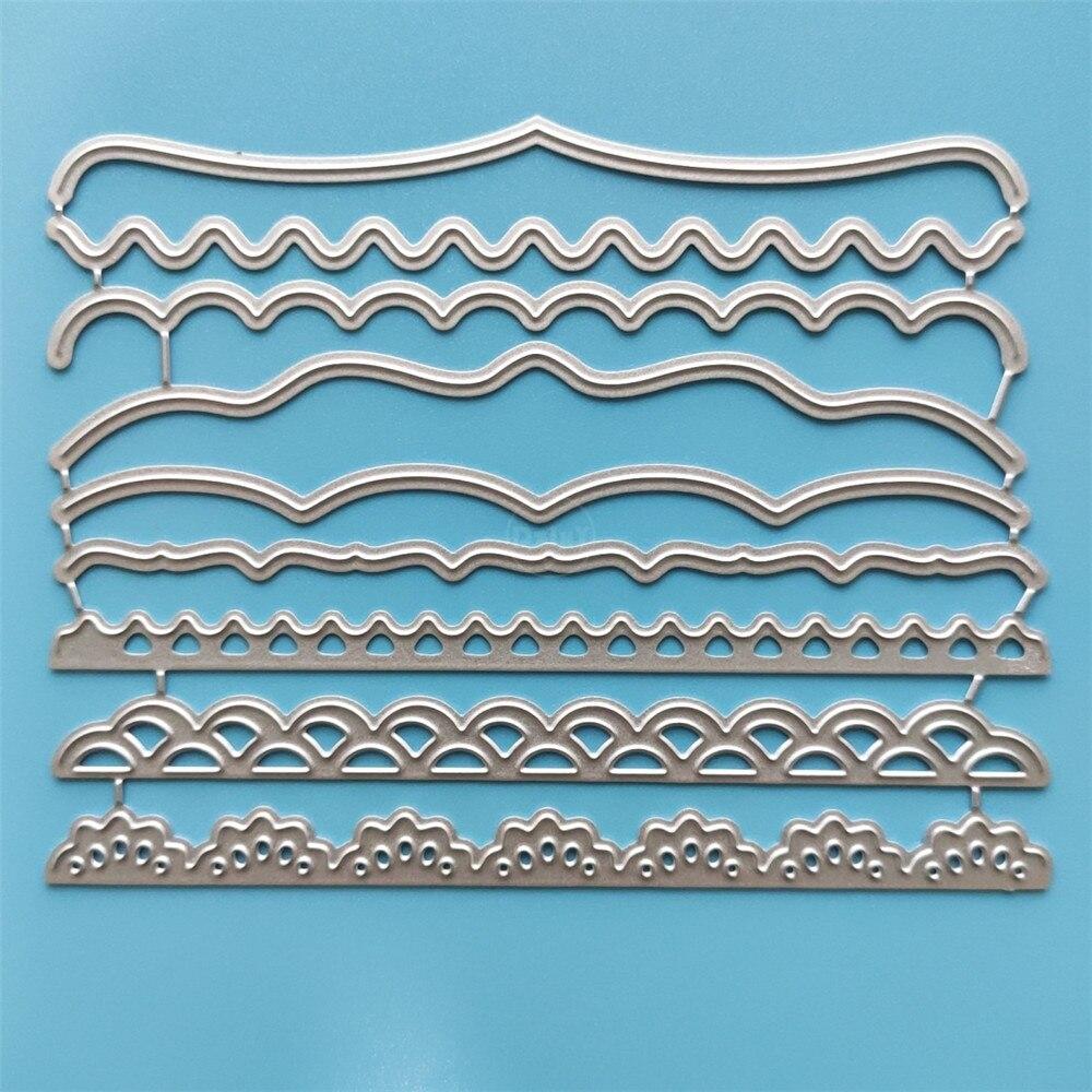 2021 New Lace Waves Metal Cutting Dies DIY Scrapbooking Embossing Paper ...