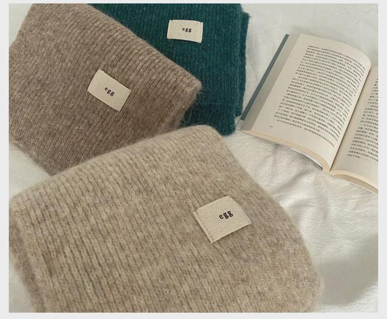 Pure Farbe Erinnerungen ~ Weicher & Klebriger Etikettenimitat Kaschmirschal: Unisex Retro-Strick für einen warmen, trendigen Look