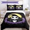3dílná sada povlečení The Nightmare Before Christmas Uzavírání na zip Obsahuje 1 povlak na přikrývku & 2 povlaky na polštář, Měkká a pohodlná pro všechna roční období.