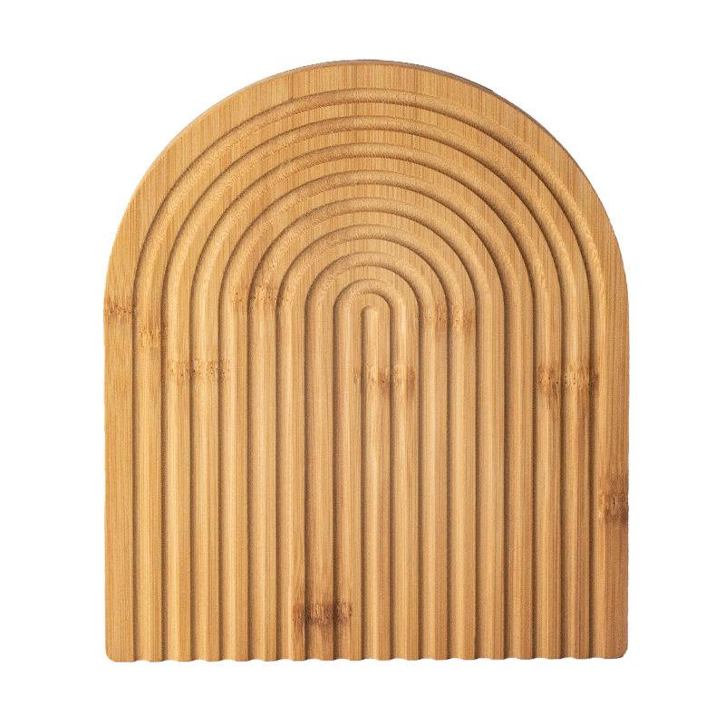 Creative Wavy Bamboo Tea Tray Irregular Ins Style Decoration Aromatherapy Serving Plate for Bread Fruit Dessert
