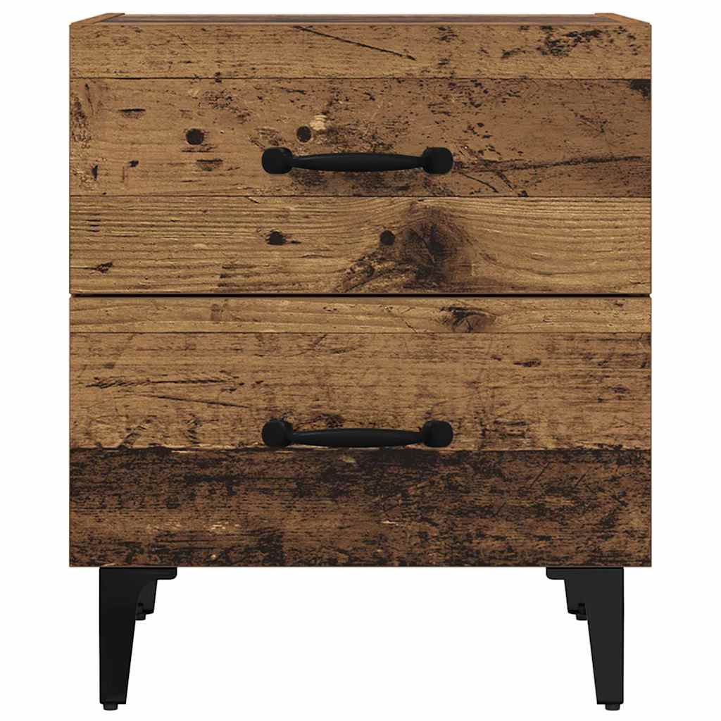 Nightstand Rustic Wood Look 40 x 35 x 47.5 cm Engineered Wood