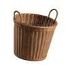 Modern Woven Laundry Basket Organizer Dirty Clothes Storage Bin Plastic Hamper for Living Room Use