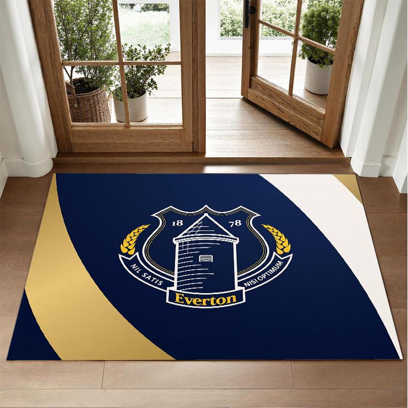 Covor din Catifea Cristal cu Design Fotbalistic Everton Covoraș Decorativ Moale pentru Dormitor Intrare